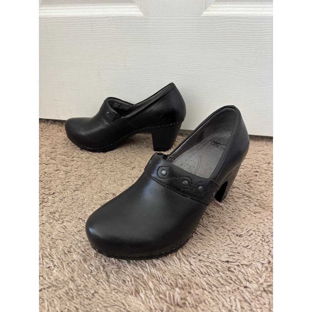 Dansko Black Leather Mules - Picture 2 of 11